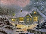 Thomas Kinkade Home for the Evening painting
